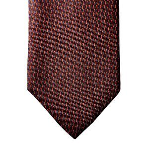 Balenciaga Paris Necktie Tie Mens Red Blue Geometric Silk Made in Italy Designer